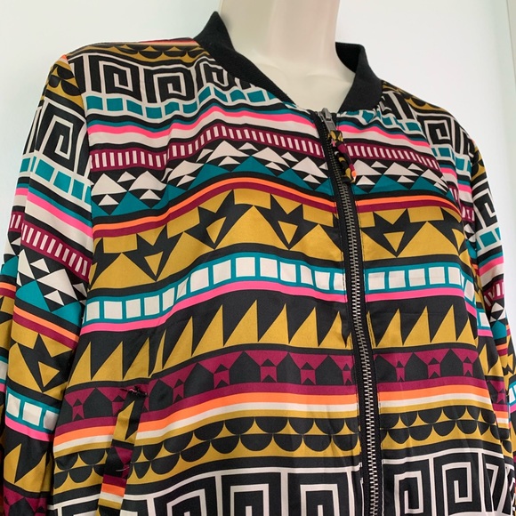 Patterned Zip Up Jacket - light weight - Picture 3 of 8